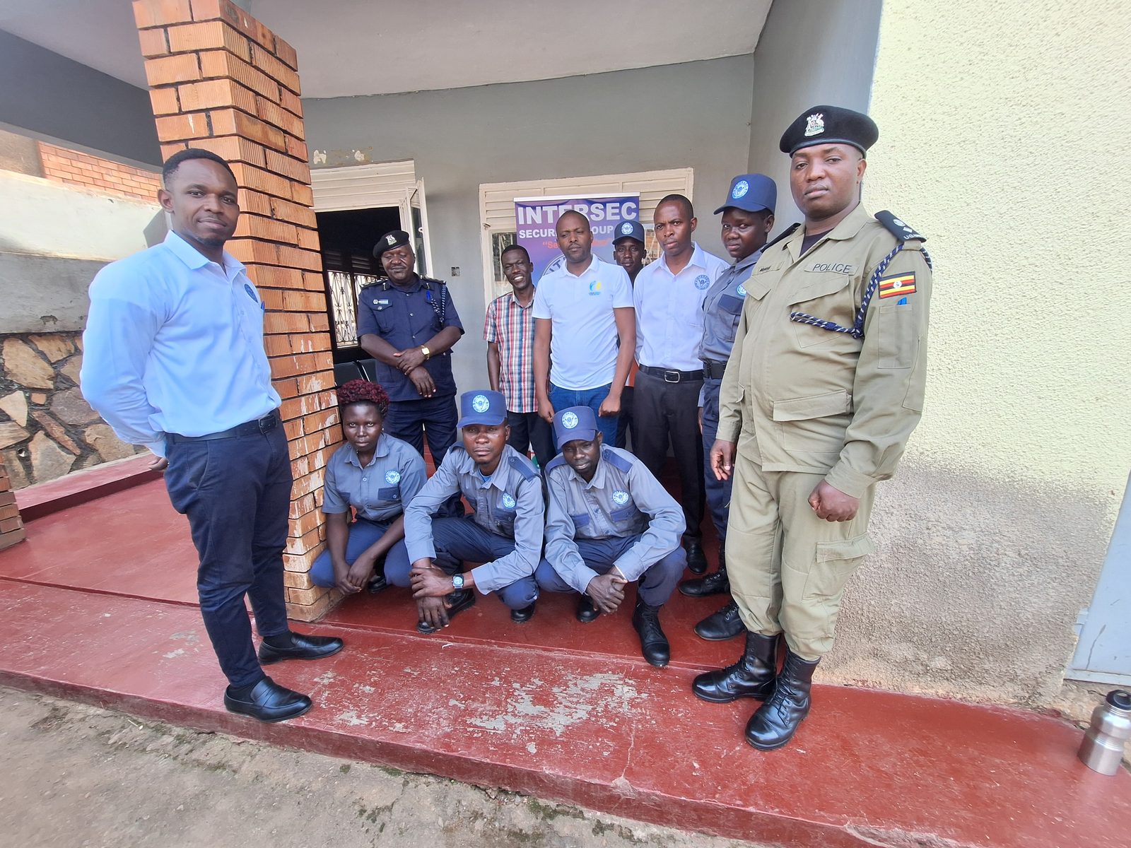 Intersec Security Group team with Uganda Police partners at head office