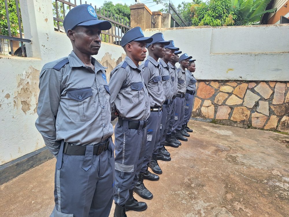 Disciplined lineup of Intersec security officers